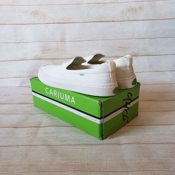 Cariuma IBI Knitted Slip On Sneaker White Women's Size 10.5 Men's Size 9 - Picture 5 of 14